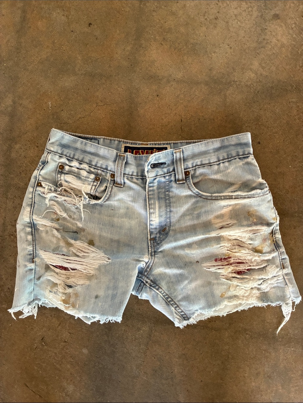 Levi's vintage 511 Light Blue Distressed Denim Cutoff Shorts - unisex 30 waist
